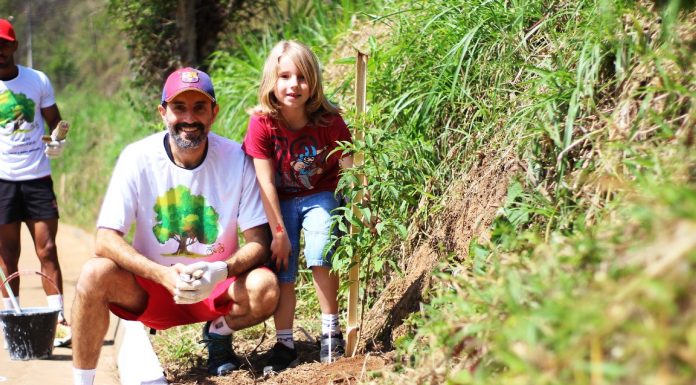 Voluntários plantam árvores e revitalizam ciclovia em Barroso