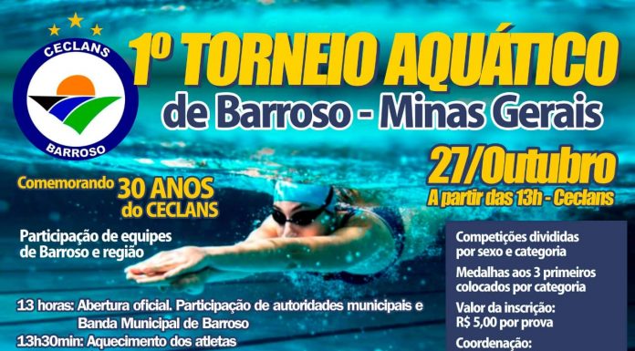 1º TORNEIO AQUÁTICO SERÁ REALIZADO NO PRÓXIMO DIA 27 DE OUTUBRO