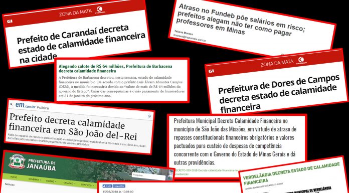 PREFEITURAS MINEIRAS AGONIZAM COM OS CALOTES DO GOVERNO DO ESTADO