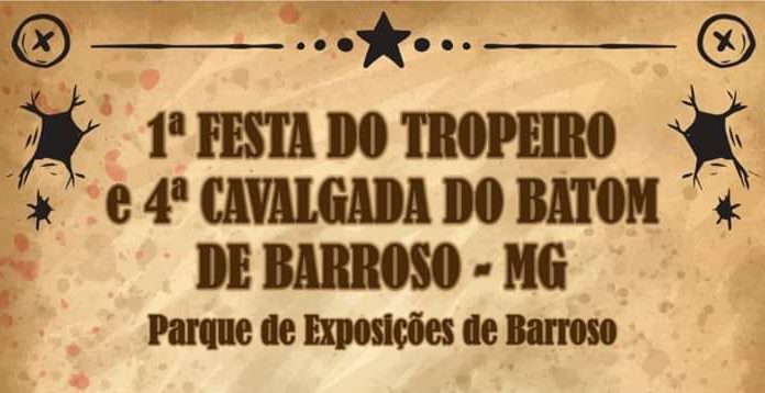 Aconteceu a 4° Cavalgada ” Batom Cor de Rosa ” na 1° Festa dos Tropeiros em Barroso-MG