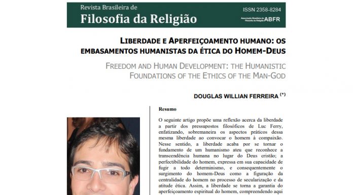 Barrosense Douglas Willian Publica artigo na Revista Filosofia da Religião da UnB, Veja