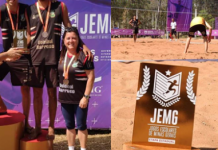 VÔLEI DE PRAIA DE BARROSO CONQUISTA O BRONZE NA ETAPA ESTADUAL DO JEMG 2019