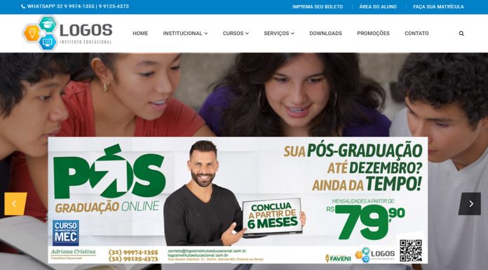 Instituição de ensino “Logos Instituto Educacional” de Barroso-MG Inaugura site