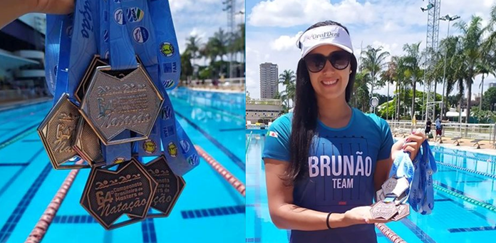 Ana Carolina foi destaque no Campeonato Brasileiro Masters de Natação