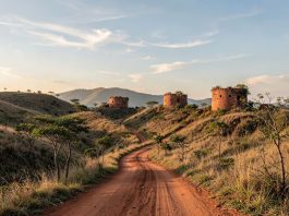 Fornos de carvão em área rural de Minas Gerais