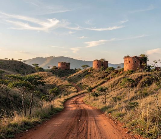 Fornos de carvão em área rural de Minas Gerais